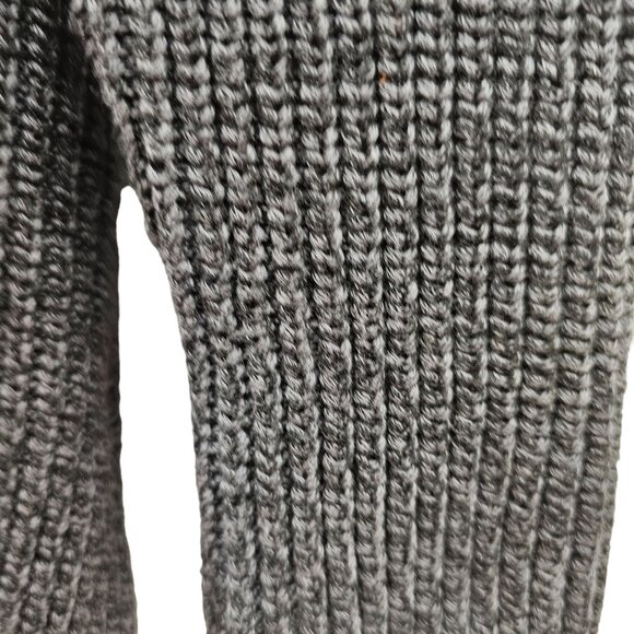 Bize Knitwear Women's Charcoal & Orange Colorblock Cold Shoulder Knit Sweater Si - Picture 6 of 10